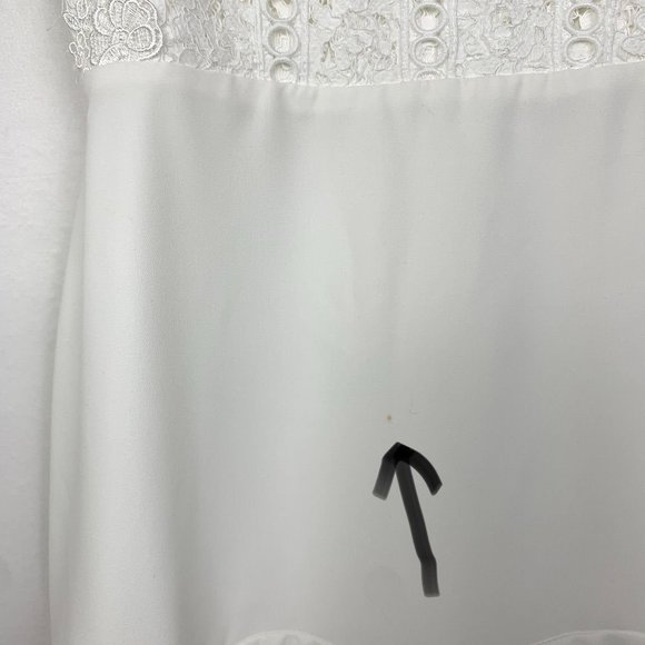 NWT HEARTLOOM Cammie Sleeveless Lace Mini Dress Eggshell White XS - Picture 10 of 10